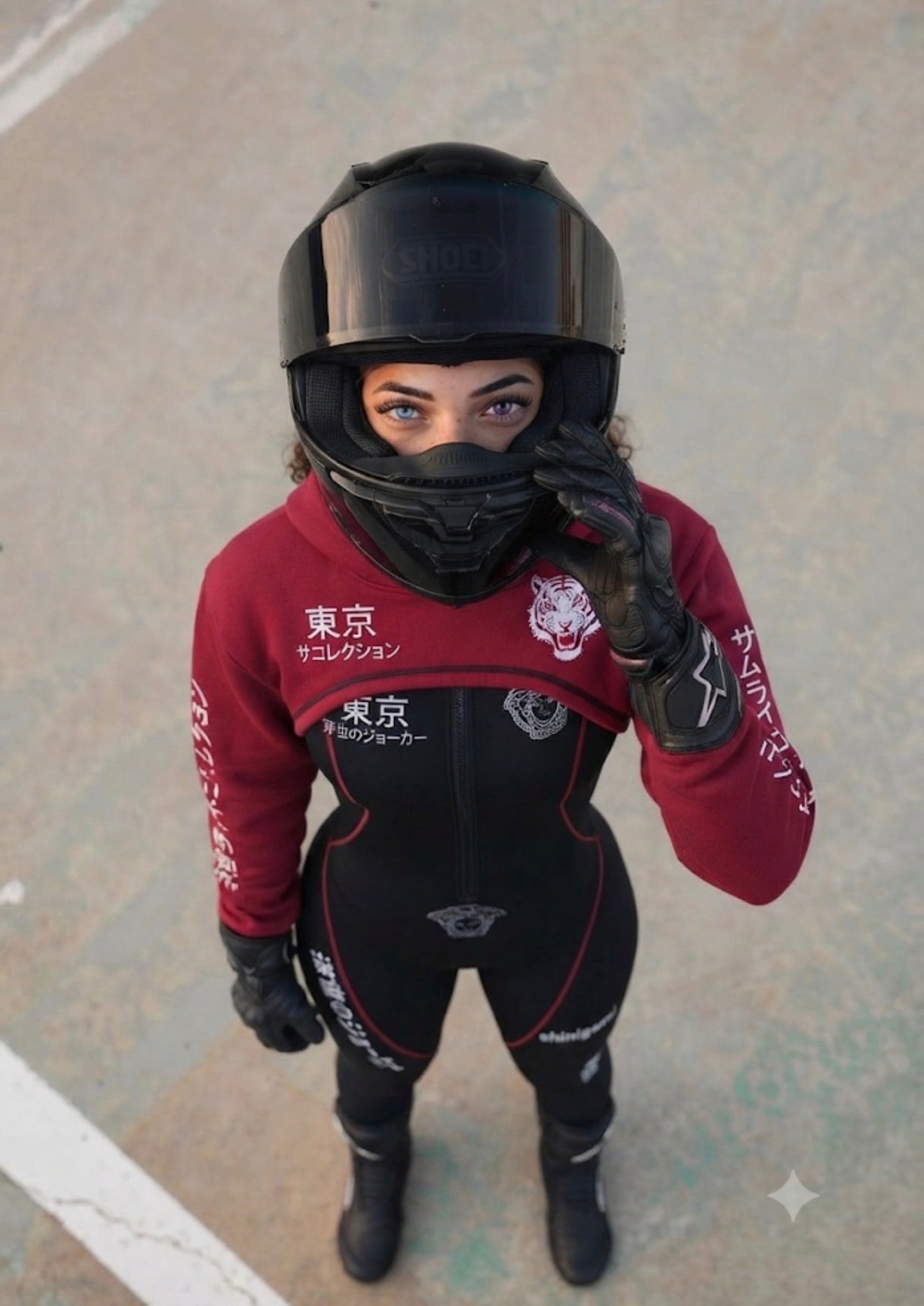 The Shinigami Cyber Jumpsuit & Shrug Set